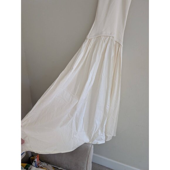 ZARA NEW COMBINATION HALTER MIDI DRESS OPEN-BACK WHITE 4174/202 S L XL - Picture 8 of 9